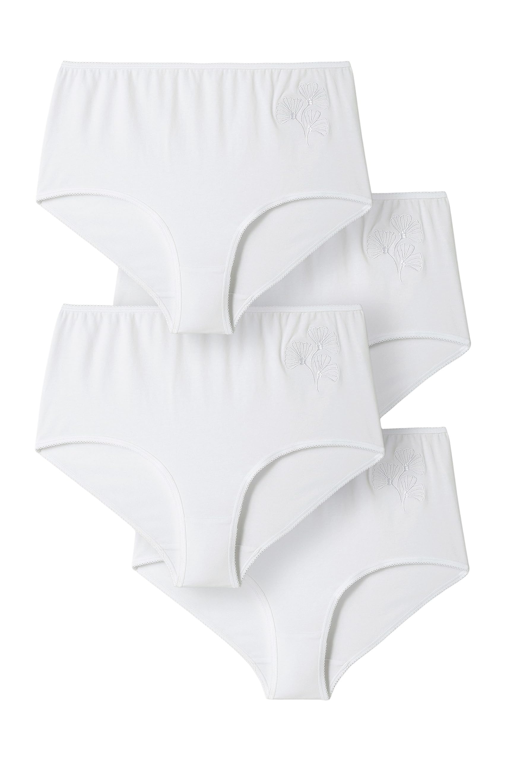 Damart Biancheria intima Set 4 mutandine maxi ricamate in cotone