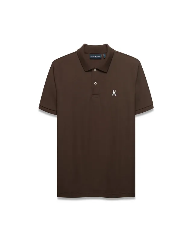 Psycho Bunny Men's Polos Classic Pima Pique Polo polo Java in cotone Pima