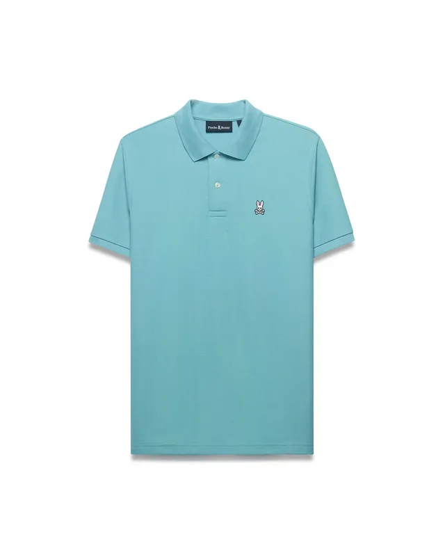 Psycho Bunny Men's Polos Men's Classic Pima Pique Polo polo blu cotone Pima