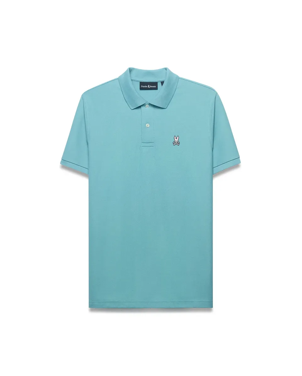 Psycho Bunny Men's Polos Men's Classic Pima Pique Polo polo blu cotone Pima