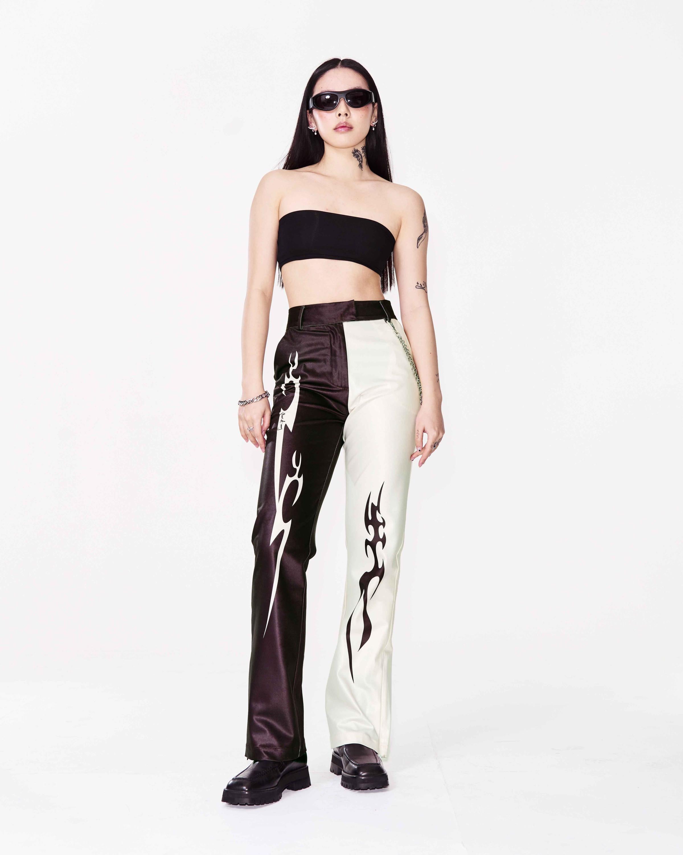 House Of Sunny Women's Shorts & Trousers Total Tribal Pant pantaloni satinati UK 6–18
