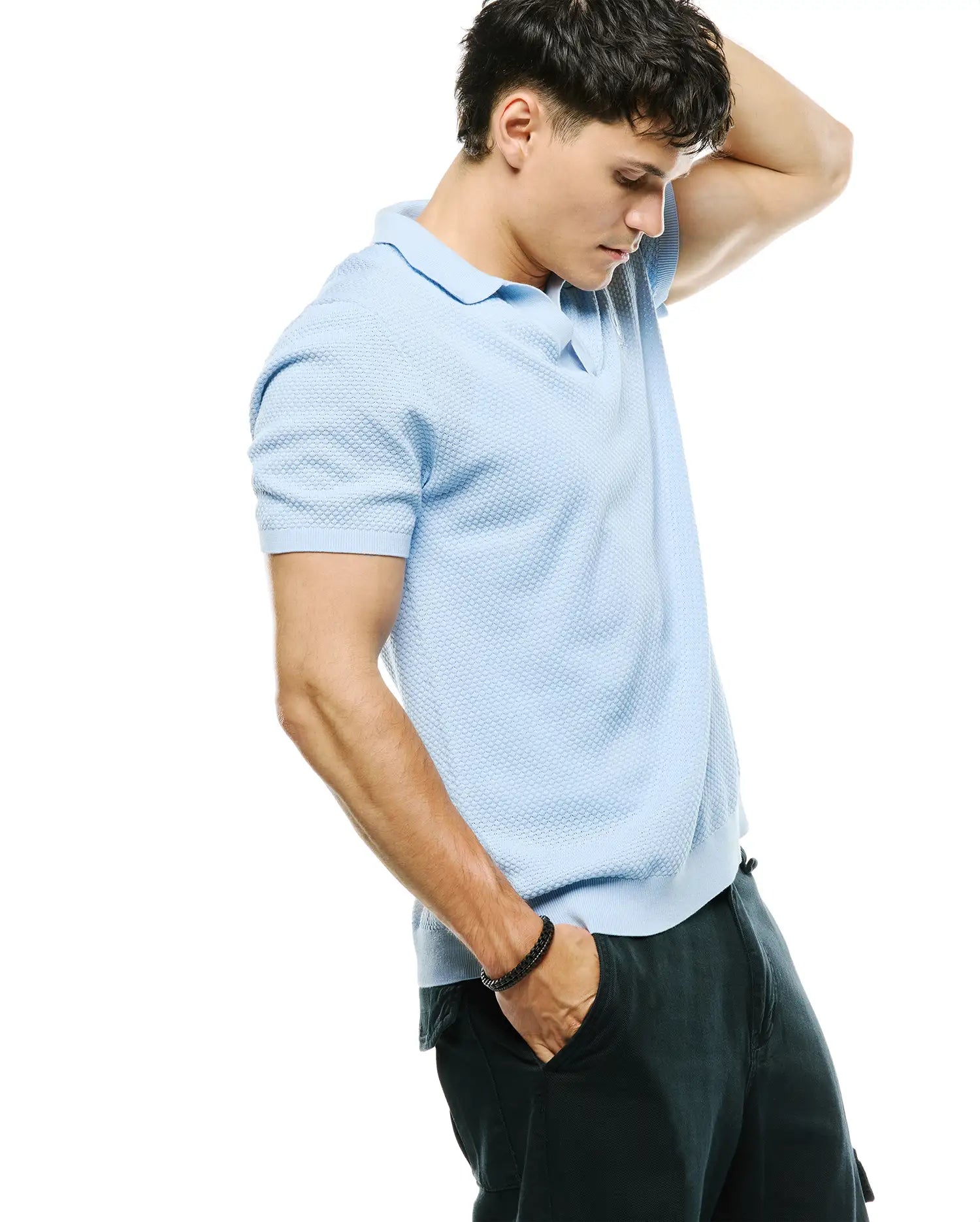 Psycho Bunny Men's Polos MENS DEVON KNIT POLO MT0100169 polo 434 Skyway XXS-XXXL cotone