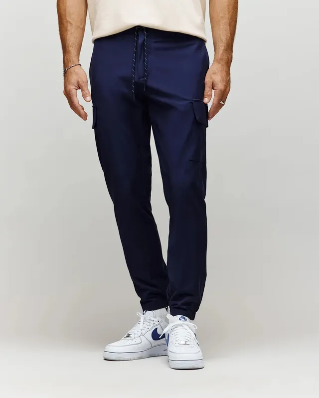 Psycho Bunny Men's Pants Lloyd Cargo Jogger pantaloni blu 29