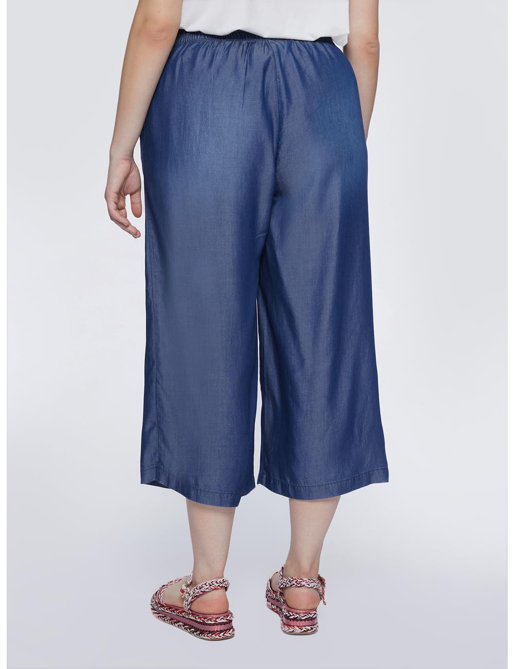 Fiorella Rubino Pantaloni Pantaloni Cropped in Lyocell pantaloni 44 Plus gamba larga
