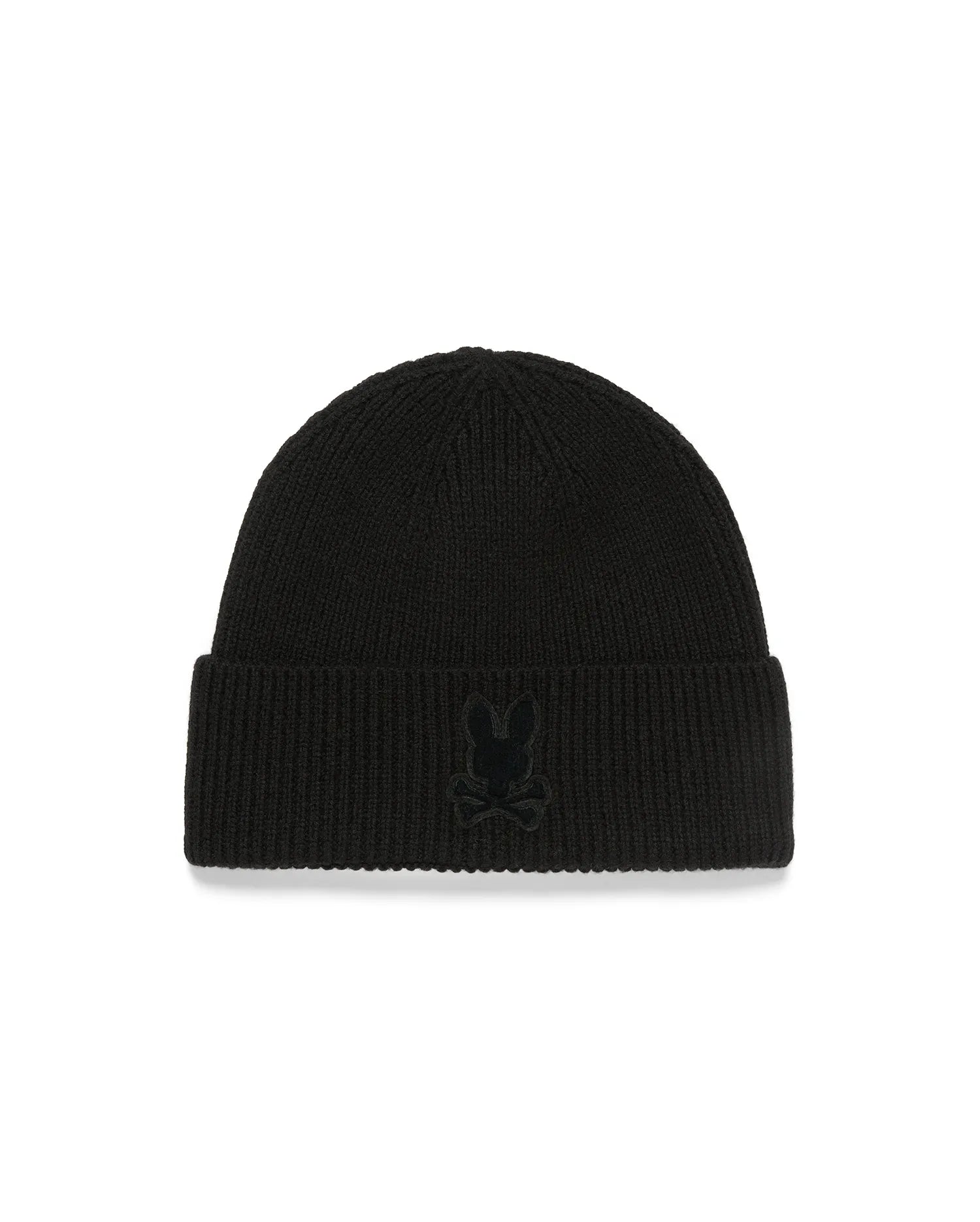 Psycho Bunny Accessories Leighton Merino Beanie berretto nero 001, lana merino
