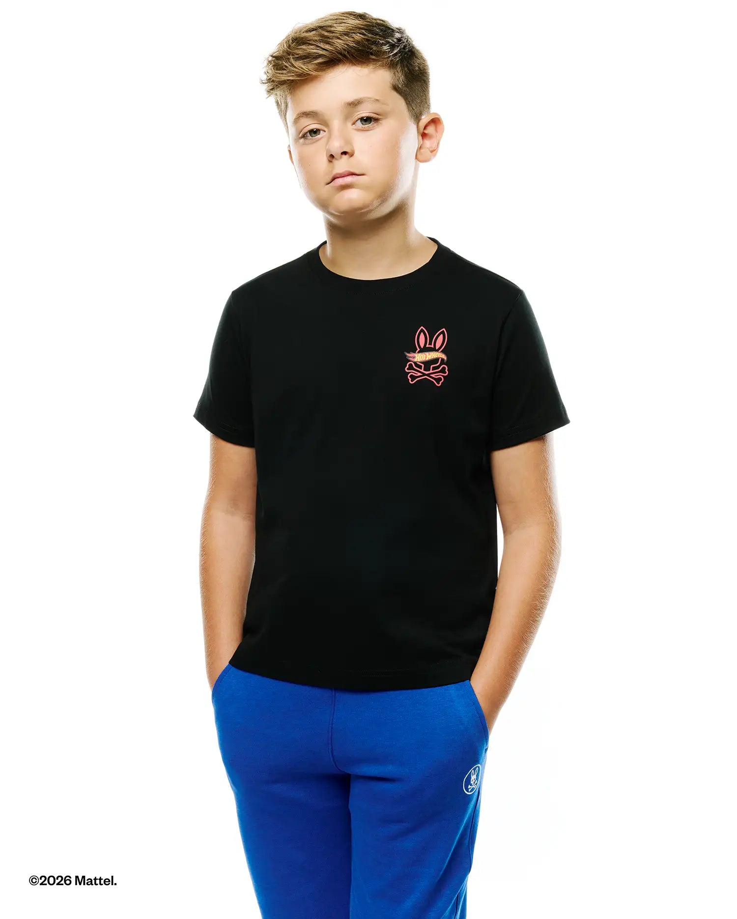 Psycho Bunny Kids Tees Hot Wheels Kid's Back Graphic Tee t-shirt nera
