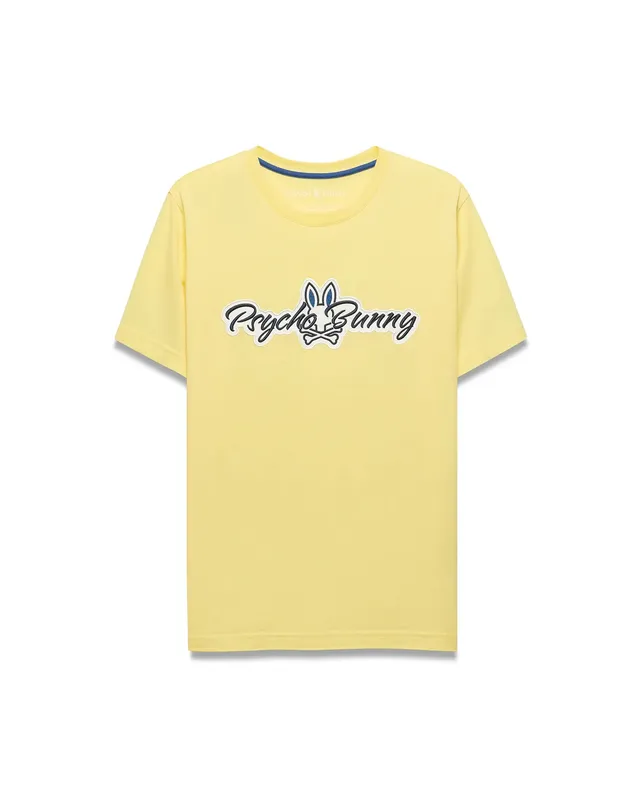 Psycho Bunny Men's Tees MENS JAYDON PIMA COTTON LOGO TEE MT0200367 T-shirt gialla