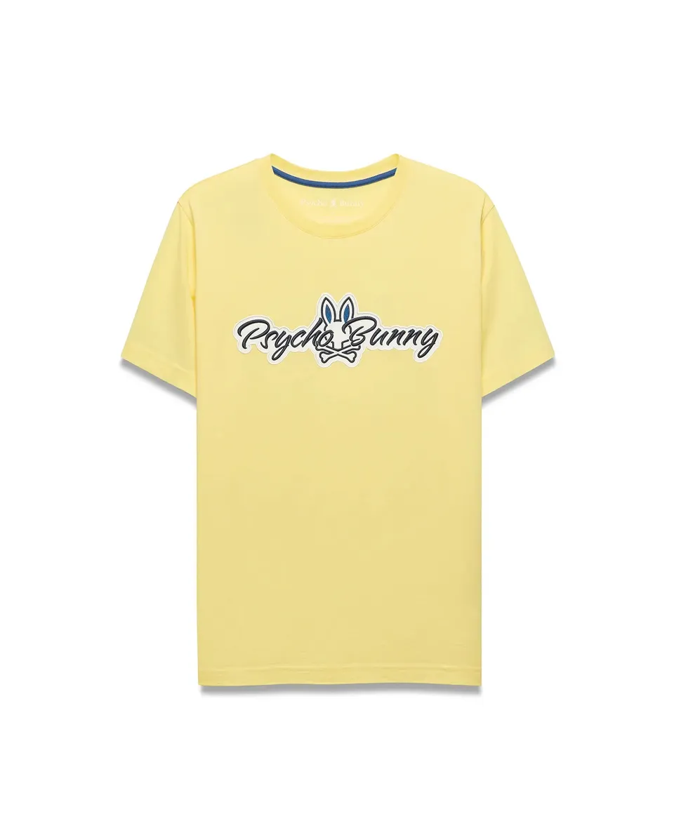 Psycho Bunny Men's Tees MENS JAYDON PIMA COTTON LOGO TEE MT0200367 T-shirt gialla