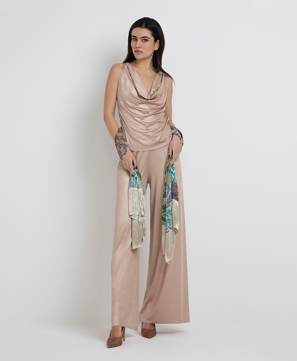 Markup Donna Jeans & Pantaloni Pantapalazzo in maglia lucida pantalone