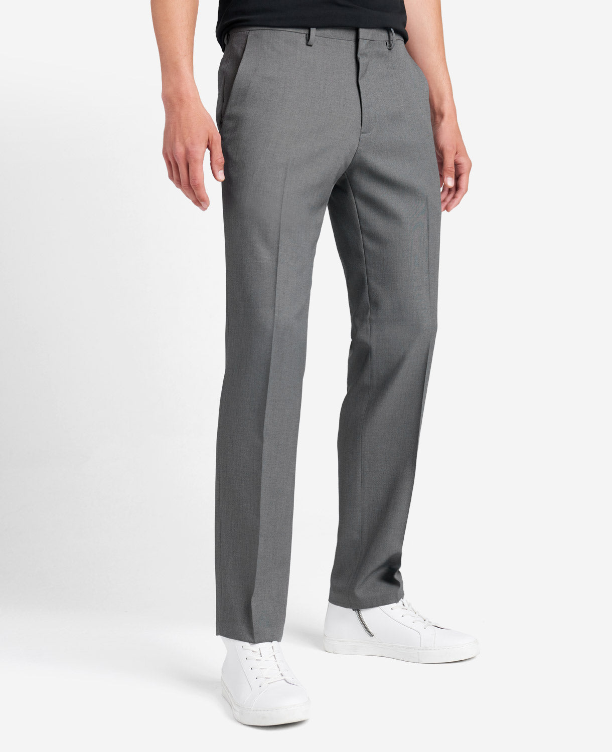 Kenneth Cole Reaction Clothing Stretch Modern-Fit Dress Pant pantaloni grigio scuro 30/30