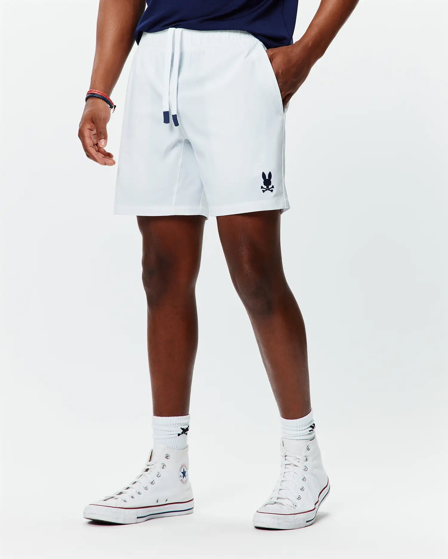 Psycho Bunny Men's Shorts Blaze Short 7 MB0700046 shorts bianchi
