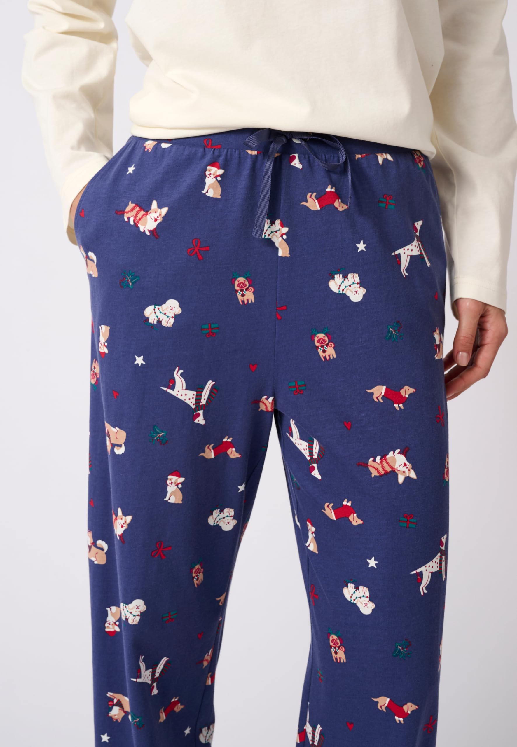 Damart Homewear Pigiama da donna natalizio in cotone