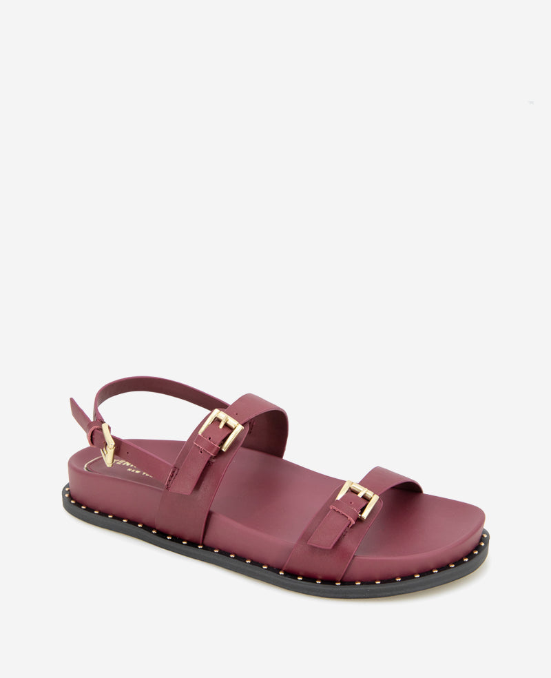 Kenneth Cole Reaction Shoes Drinity Leather Band Buckle Sandal sandali rossi in pelle
