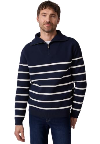 Damart Prêt-à-porter Maglione da uomo con zip a righe