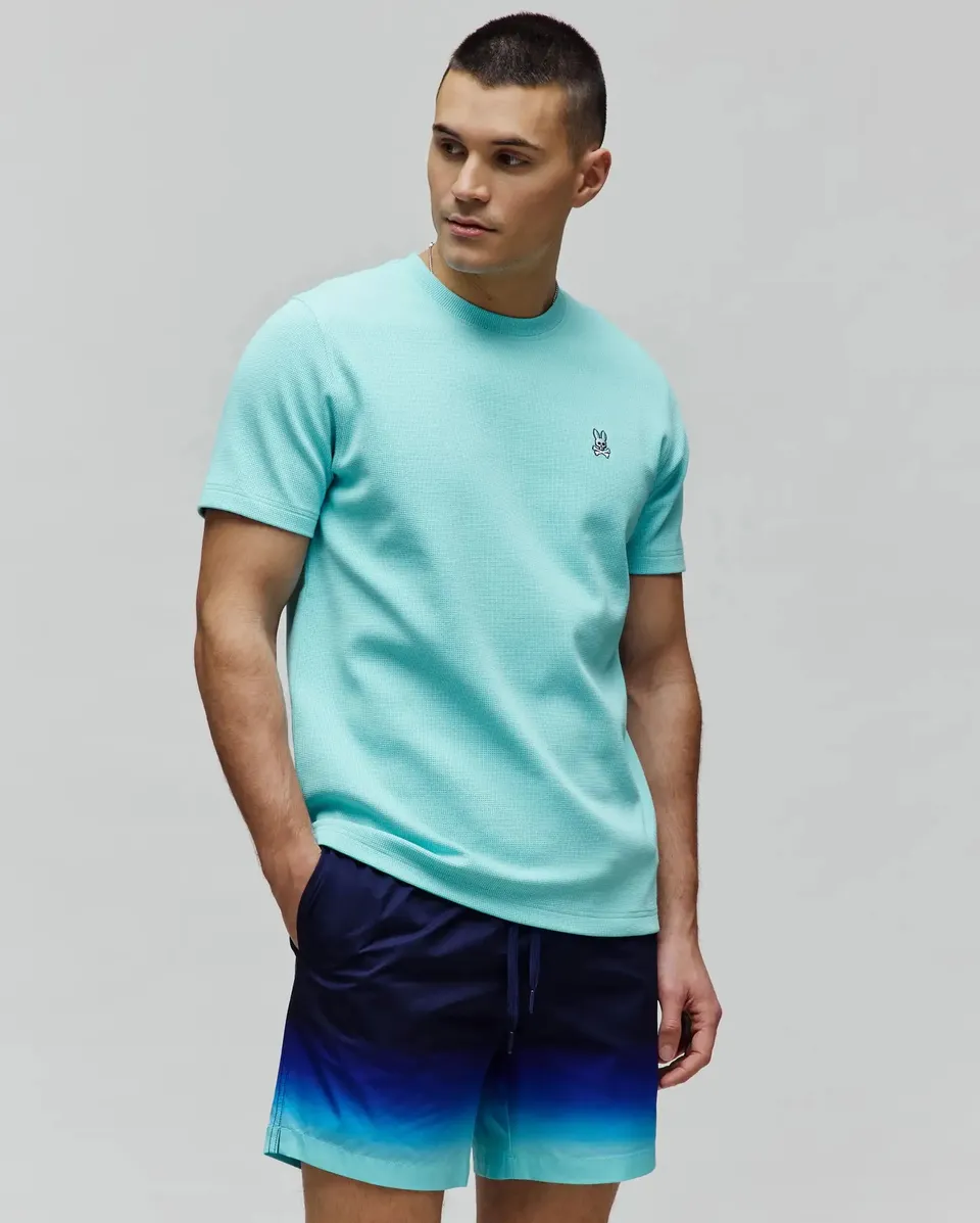 Psycho Bunny Men's Tees Maxton Waffle Tee MT0200325 T-shirt Antigua Sand