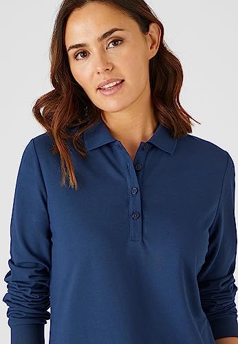 Damart Prêt-à-porter polo a maglia trapuntata 38-40 blu marino