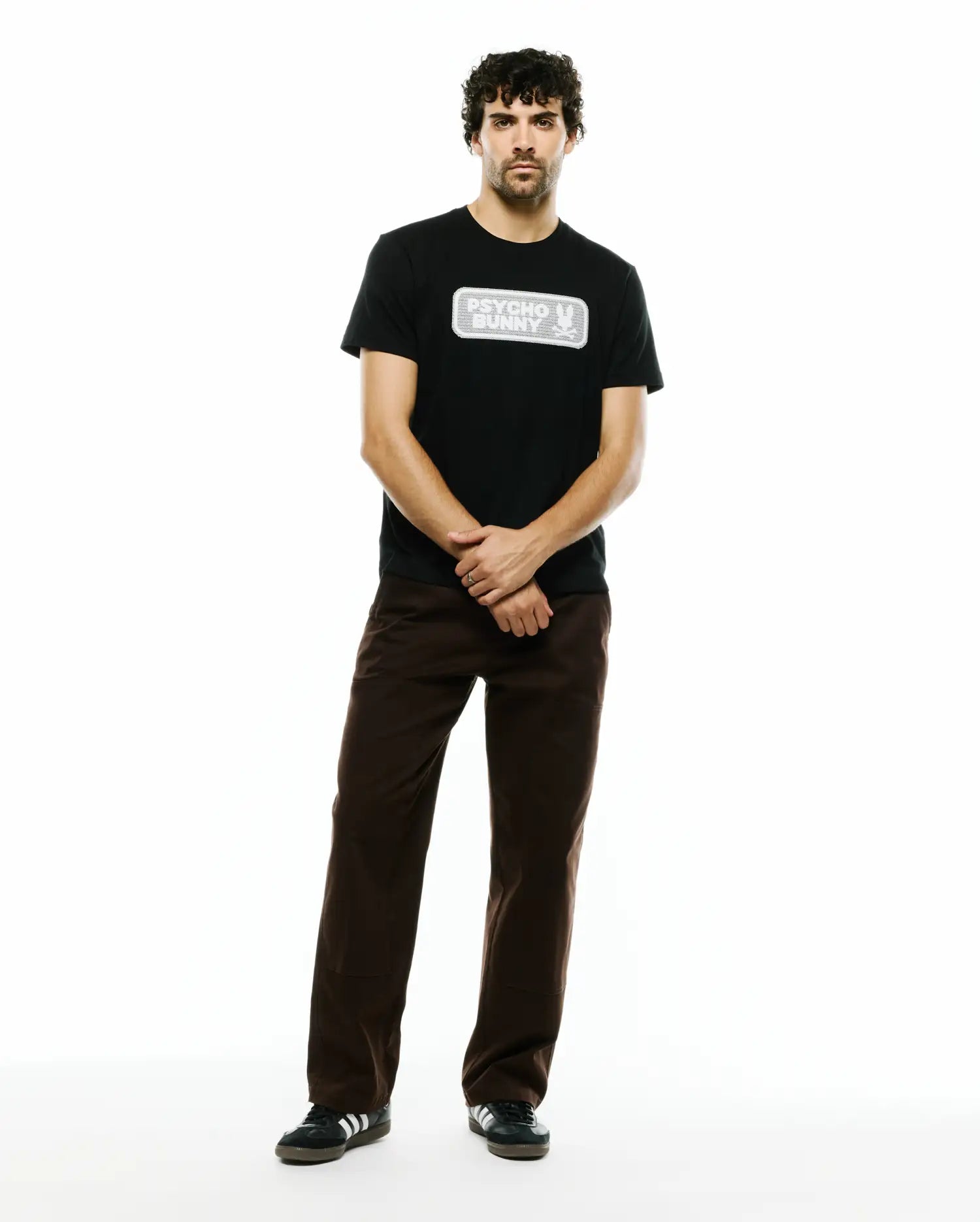 Psycho Bunny Men's Tees Men's Samson Wordmark Graphic t-shirt nera XXS-XXXL Pima