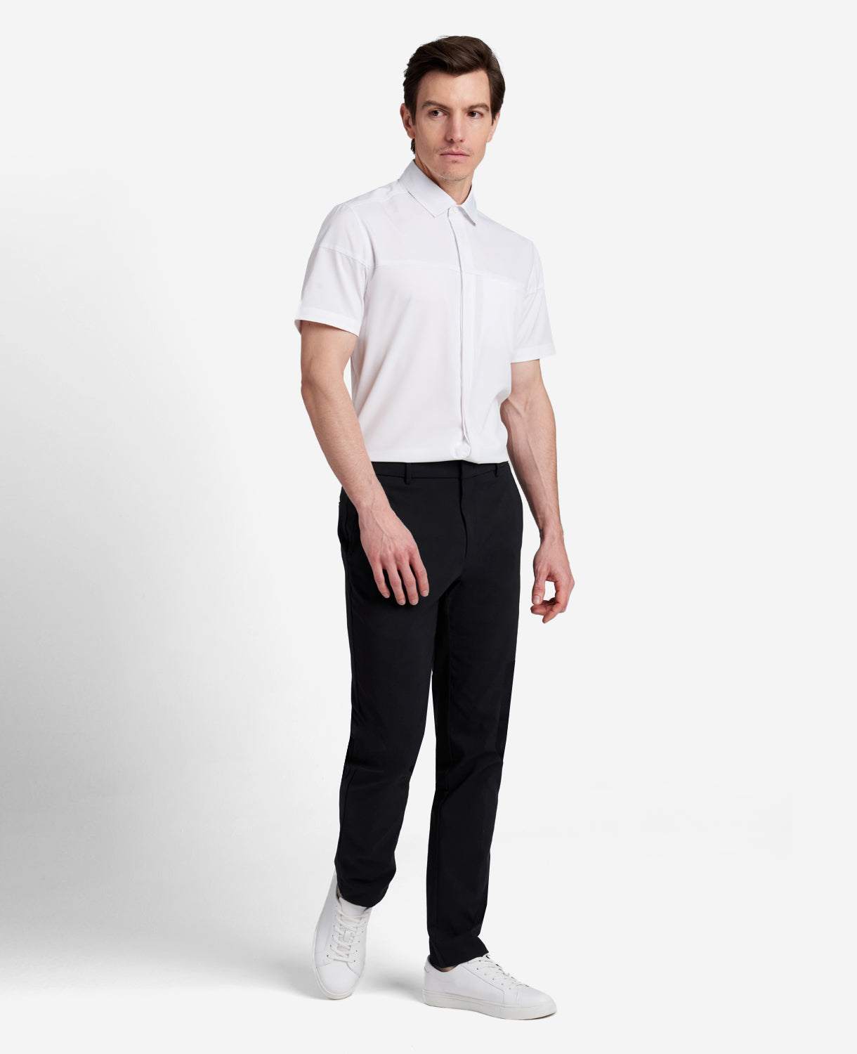 Kenneth Cole Reaction Clothing Stretch Twill Regular-Fit Flex Waistband Pant pantaloni blu regular fit elasticizzati