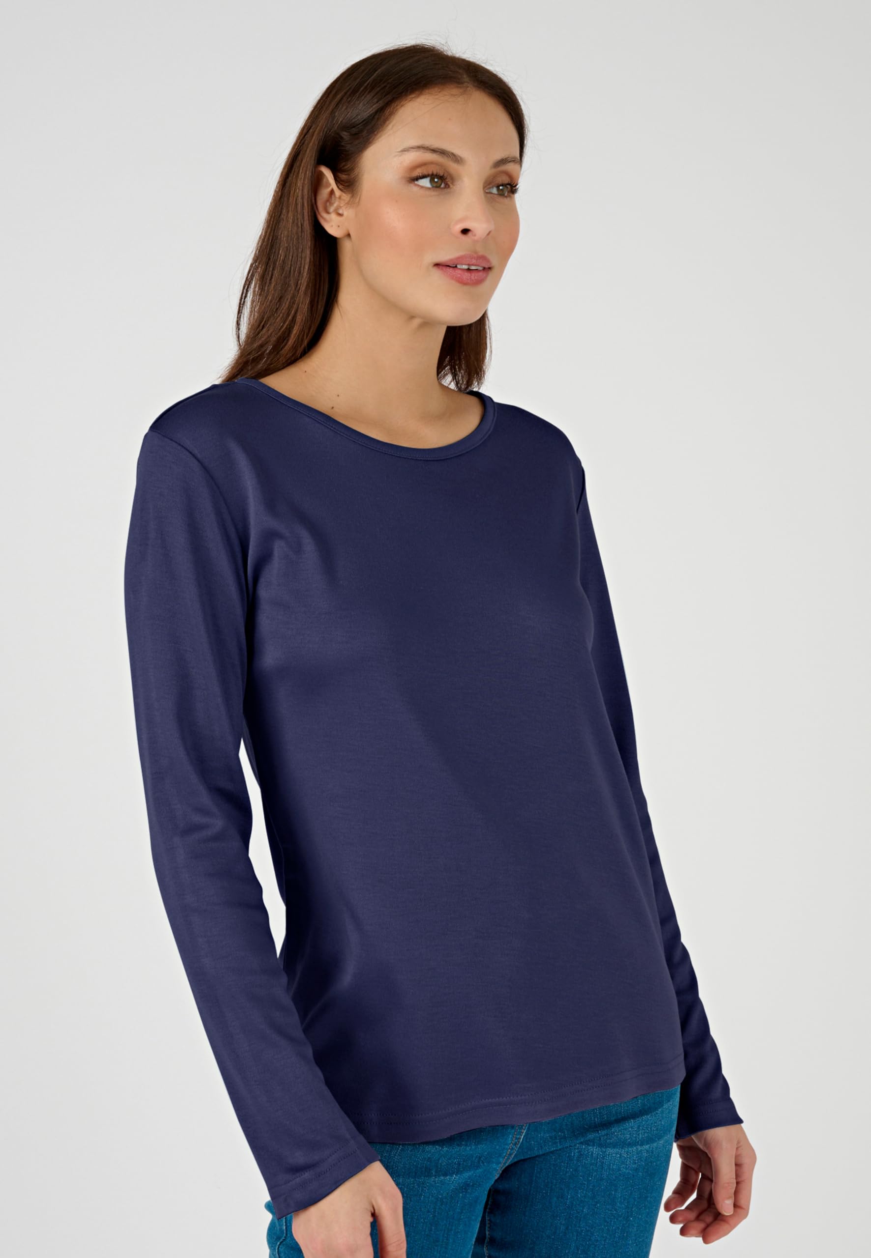Damart Prêt-à-porter Set di 2 magliette donna blu navy ed écru 38-40