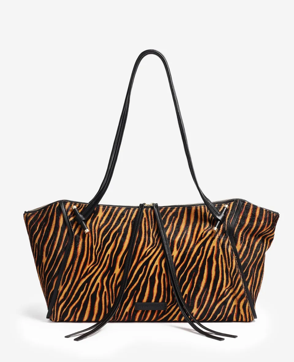 Kenneth Cole Reaction Bags Highline Ziger Print East West tote stampa tigre