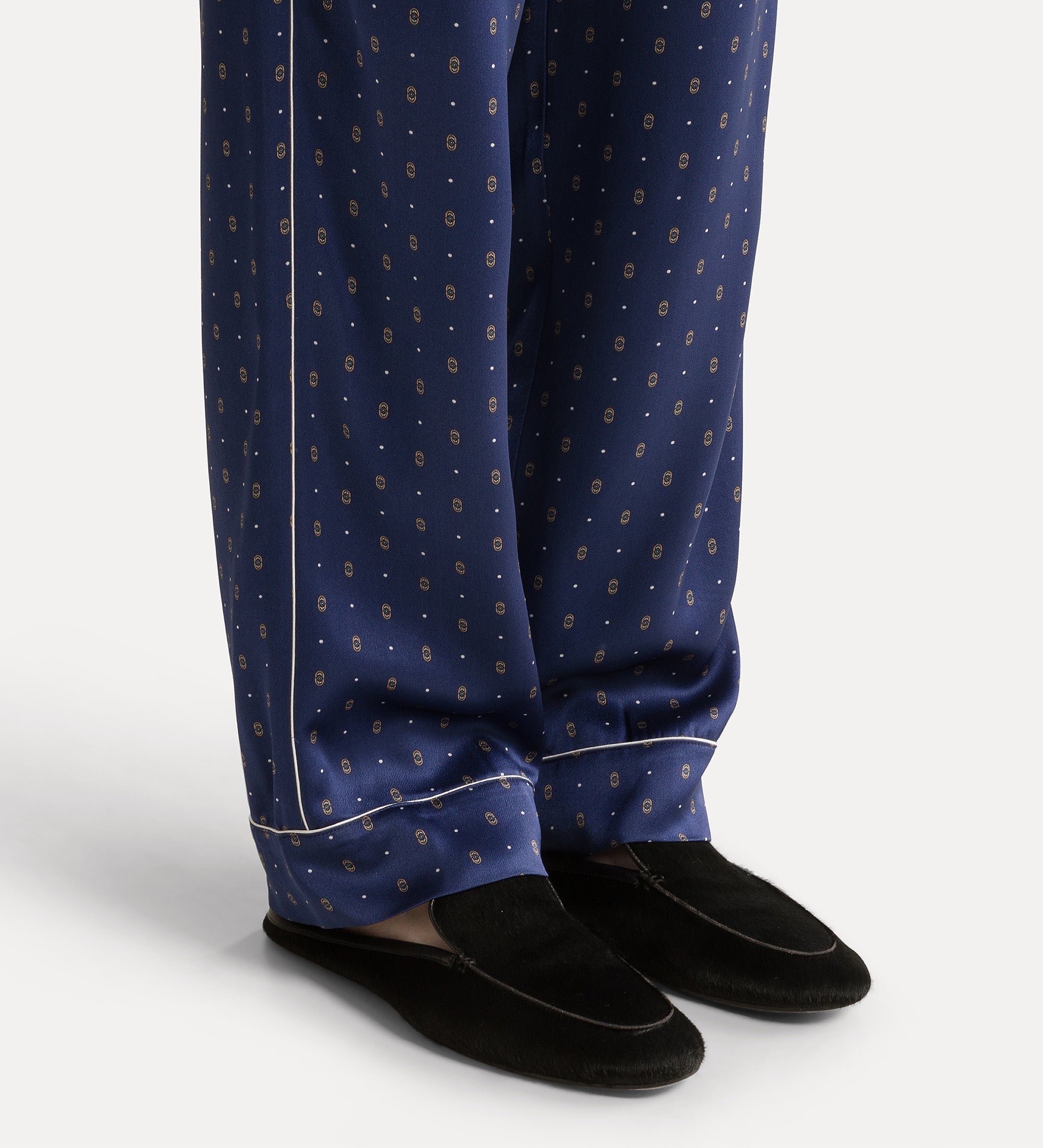 Forte pantaloni envers satin pyjama trousers le club notte raso