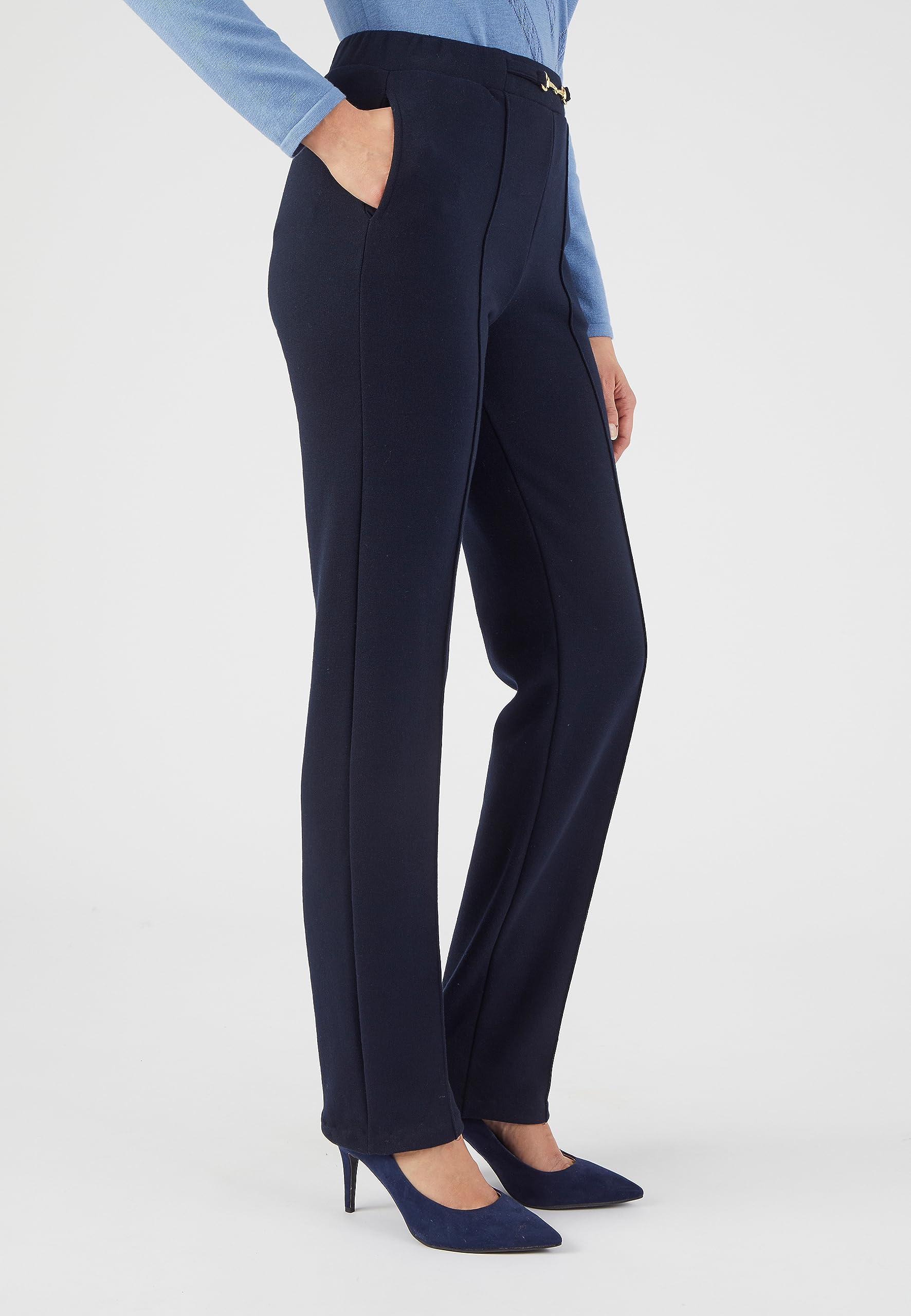 Damart Thermolactyl pantaloni dritti Milano Caldo blu marine scuro 52