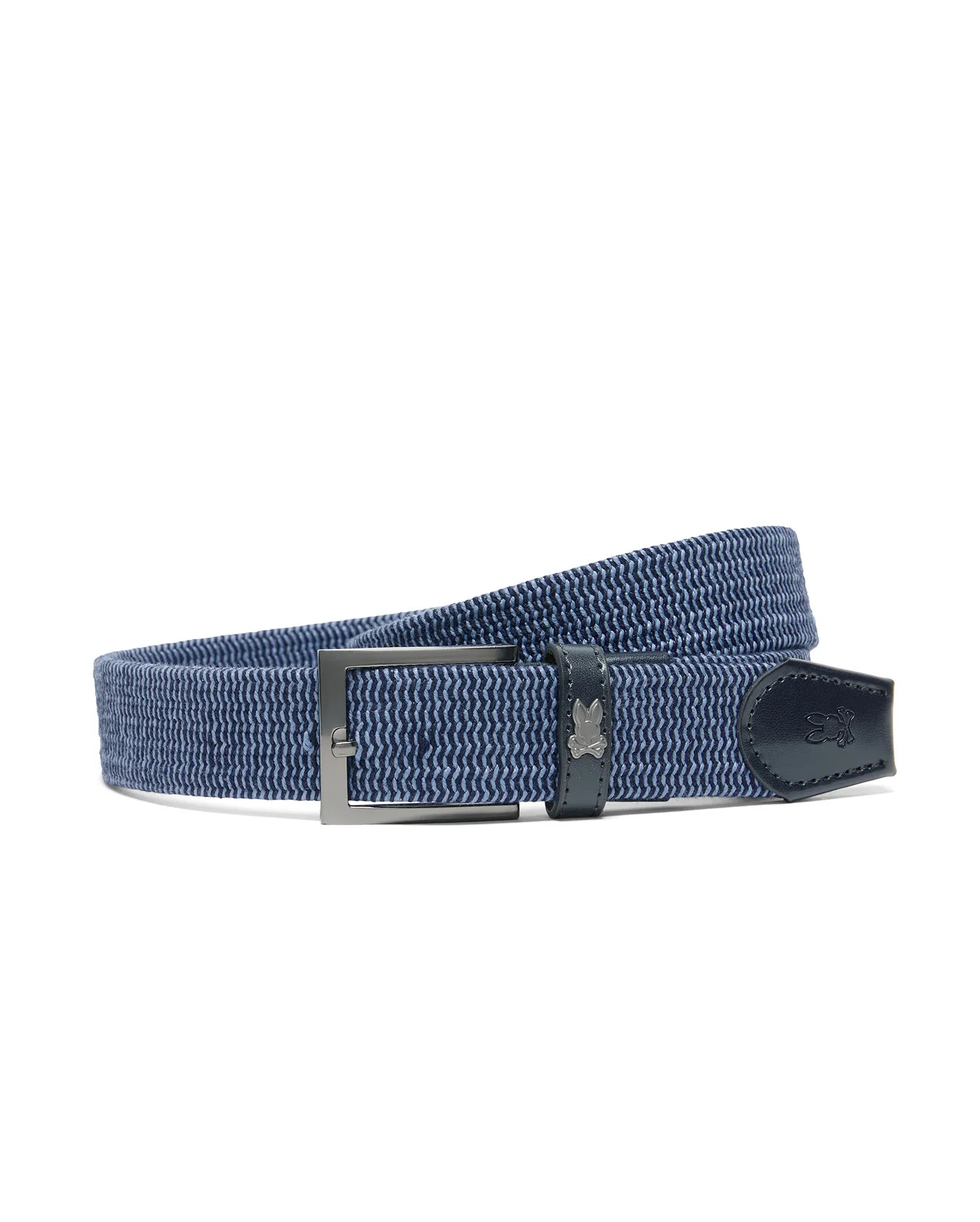 Psycho Bunny Accessories Two-Tone Braided Belt MO1700086 cintura blu navy
