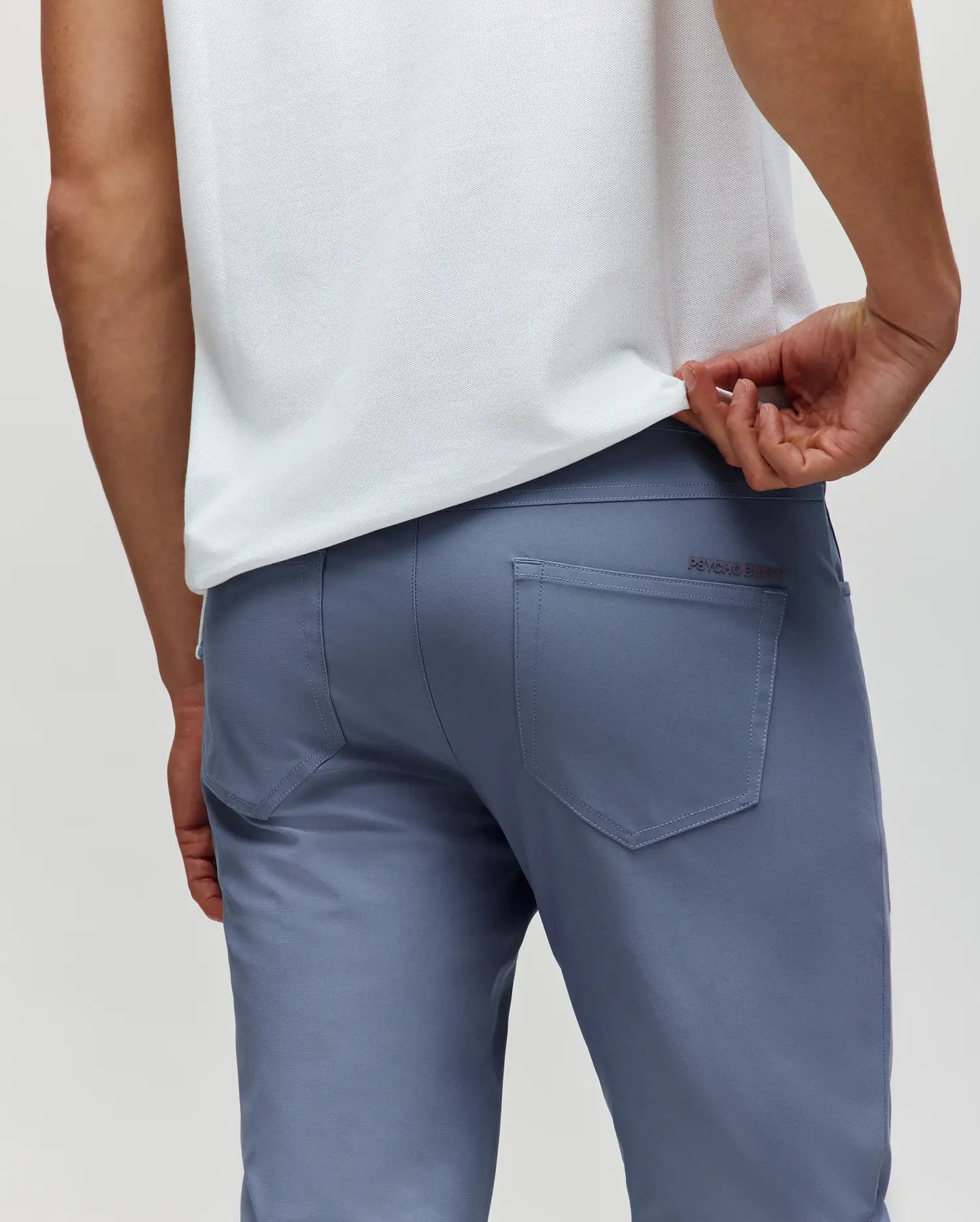 Psycho Bunny Men's Pants Maverick 10K Step Pant pantaloni blu 29–40 con portachiavi
