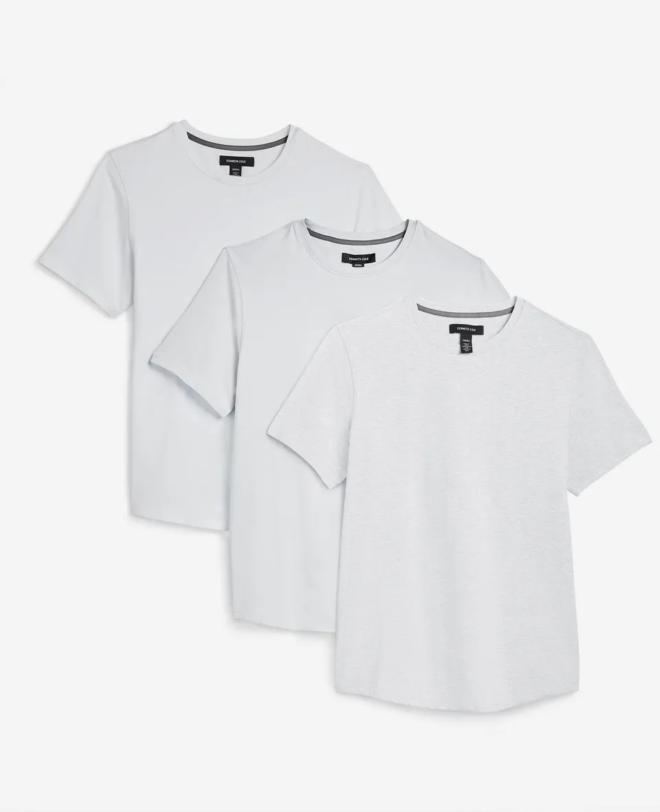 Kenneth Cole Reaction Clothing Performance Crew Neck Bundle t-shirt bianca 3 pezzi