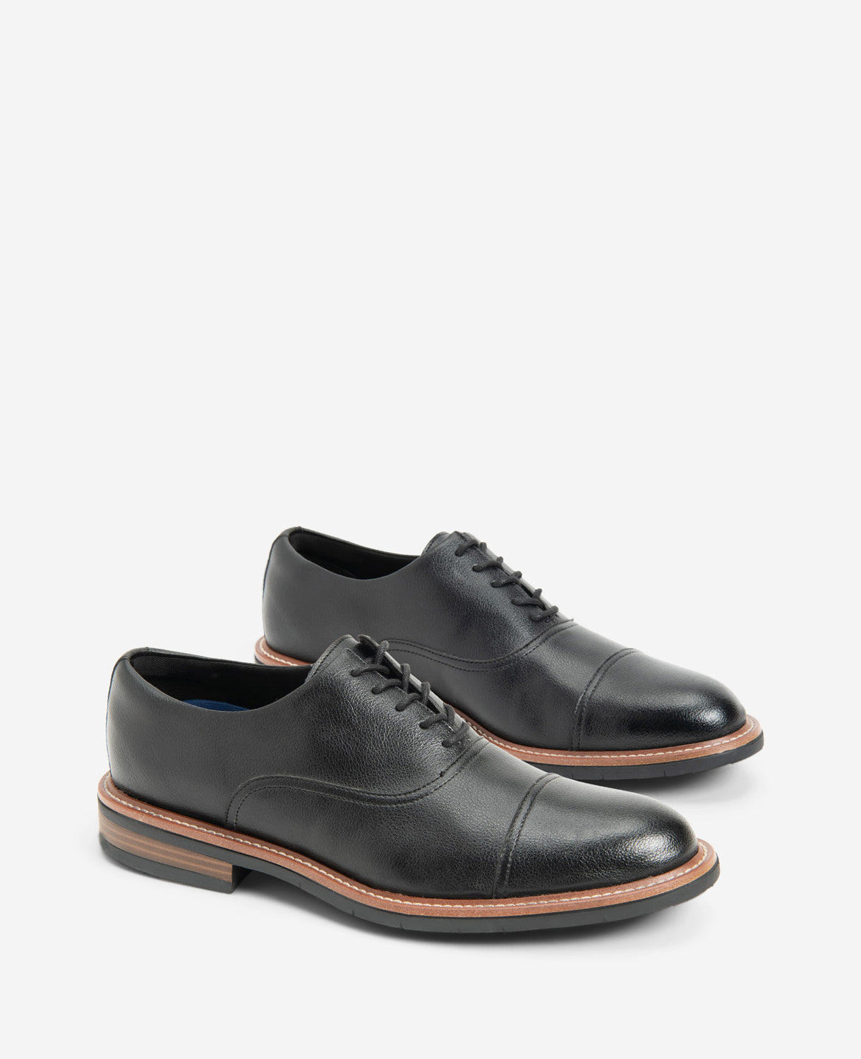 Kenneth Cole Reaction Shoes REACTION Klay Cap Toe Oxford with Flex scarpe Oxford nere