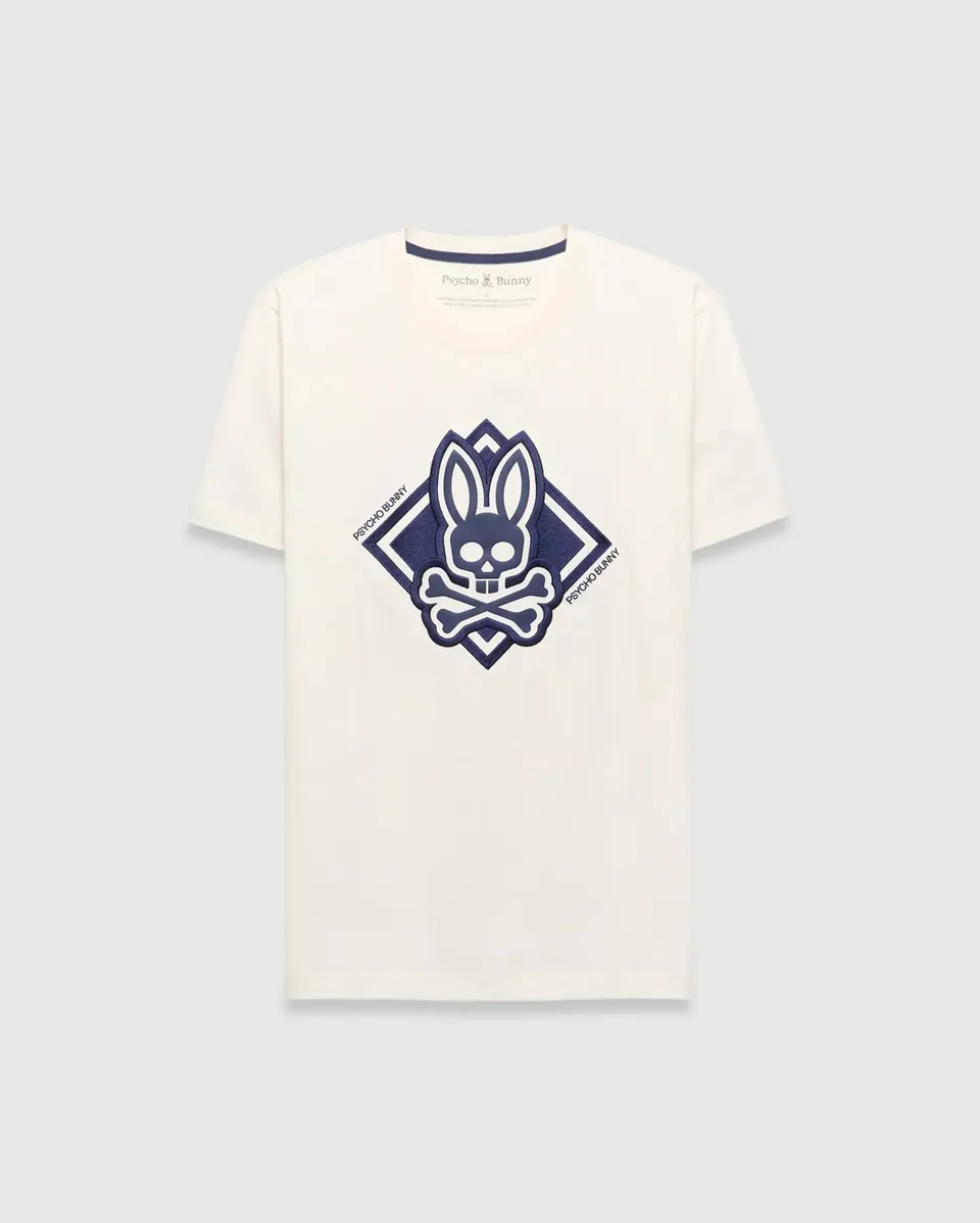 Psycho Bunny Men's Tees MENS TOBIAS GRAPHIC TEE - MT0200288 t-shirt bianca