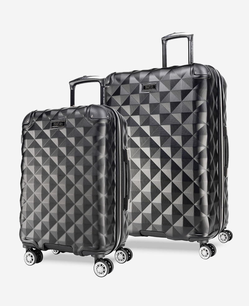 Kenneth Cole Reaction Diamond Tower Hard Side Expandable Suitcase valigia nera espandibile
