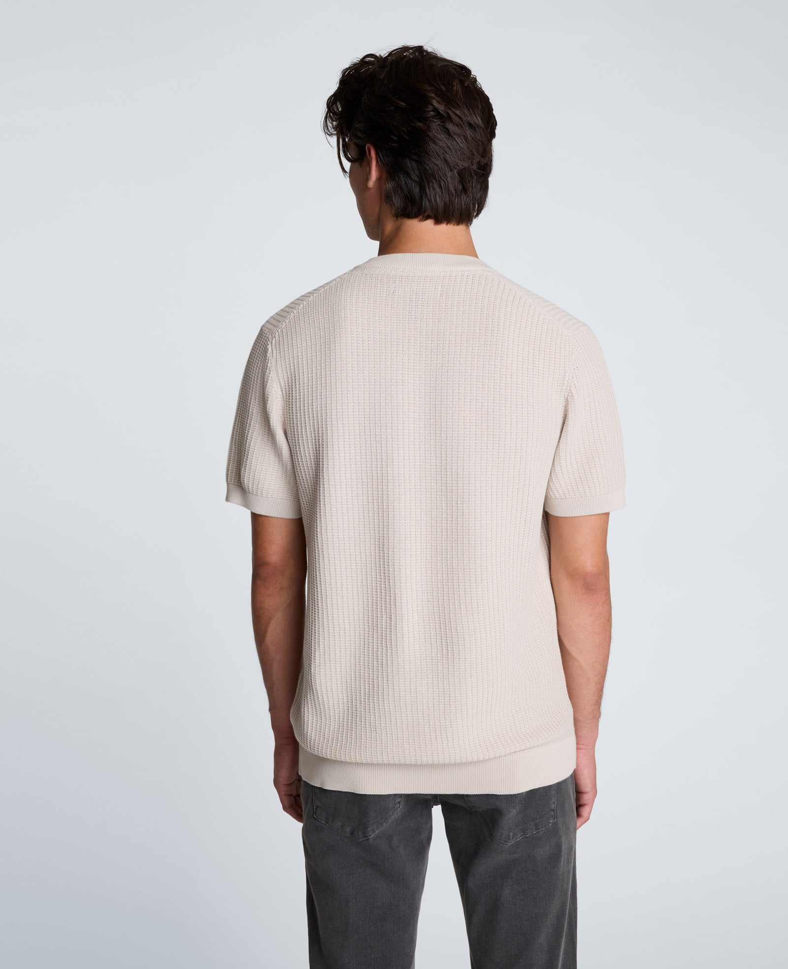Kenneth Cole Reaction Johnny Collar Henley Sweater maglia uomo in cotone