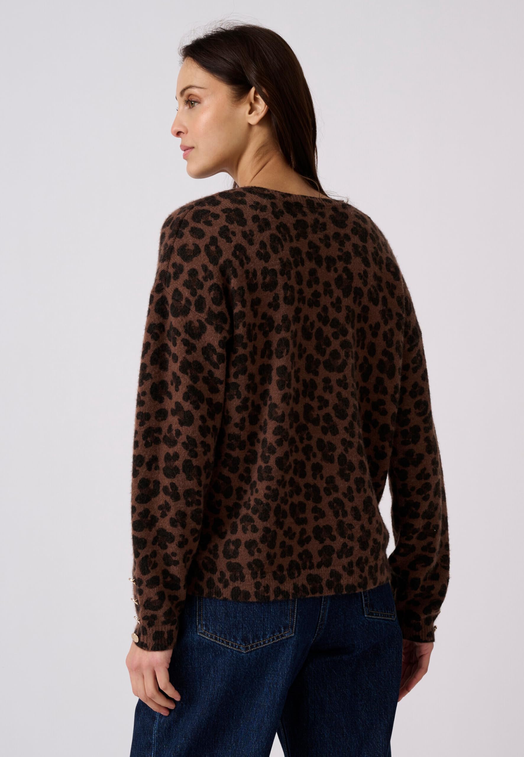 Damart Thermolactyl maglione donna stampa leopardata rosso