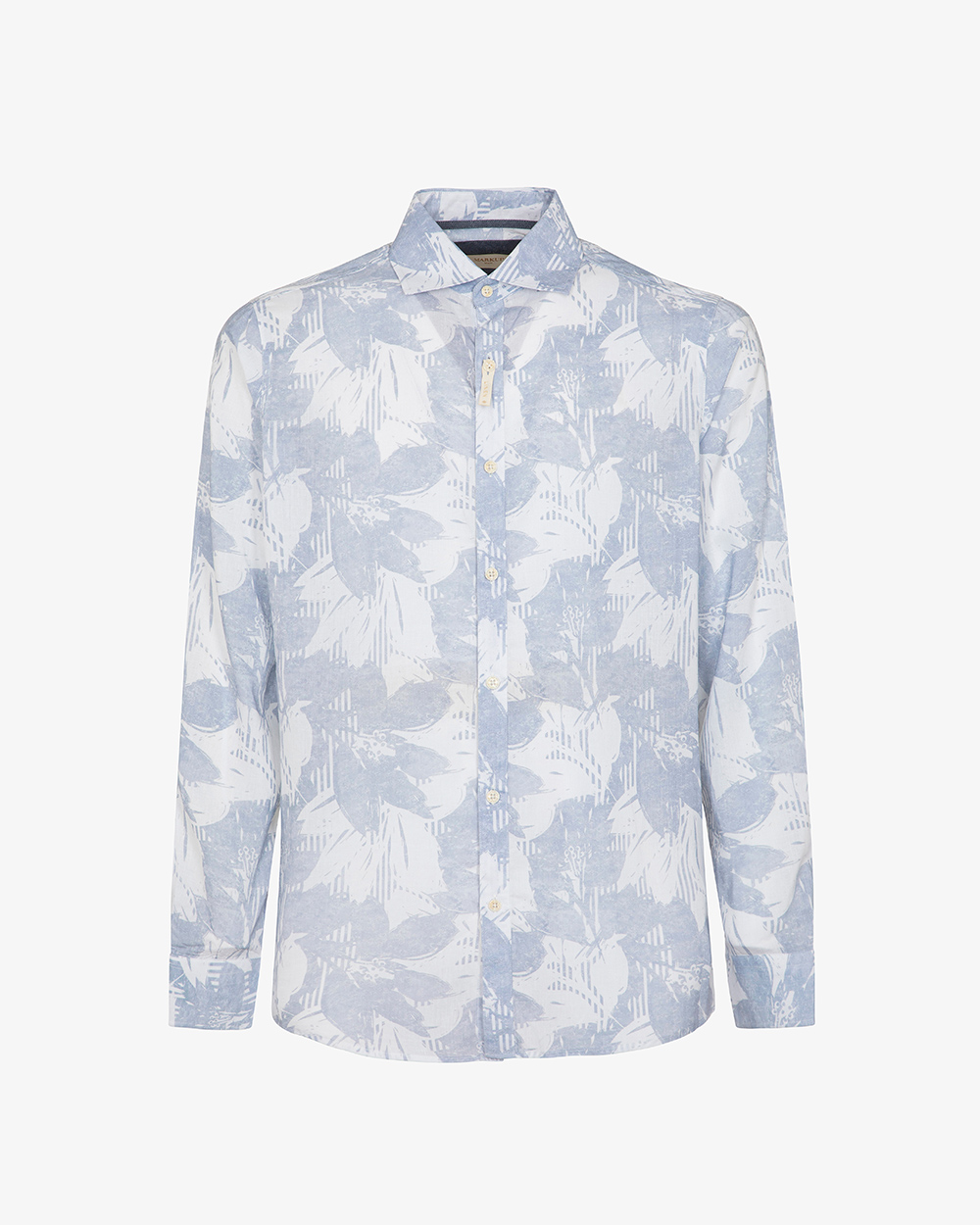 Markup Uomo Camicie Camicia in lino stampato collo francese