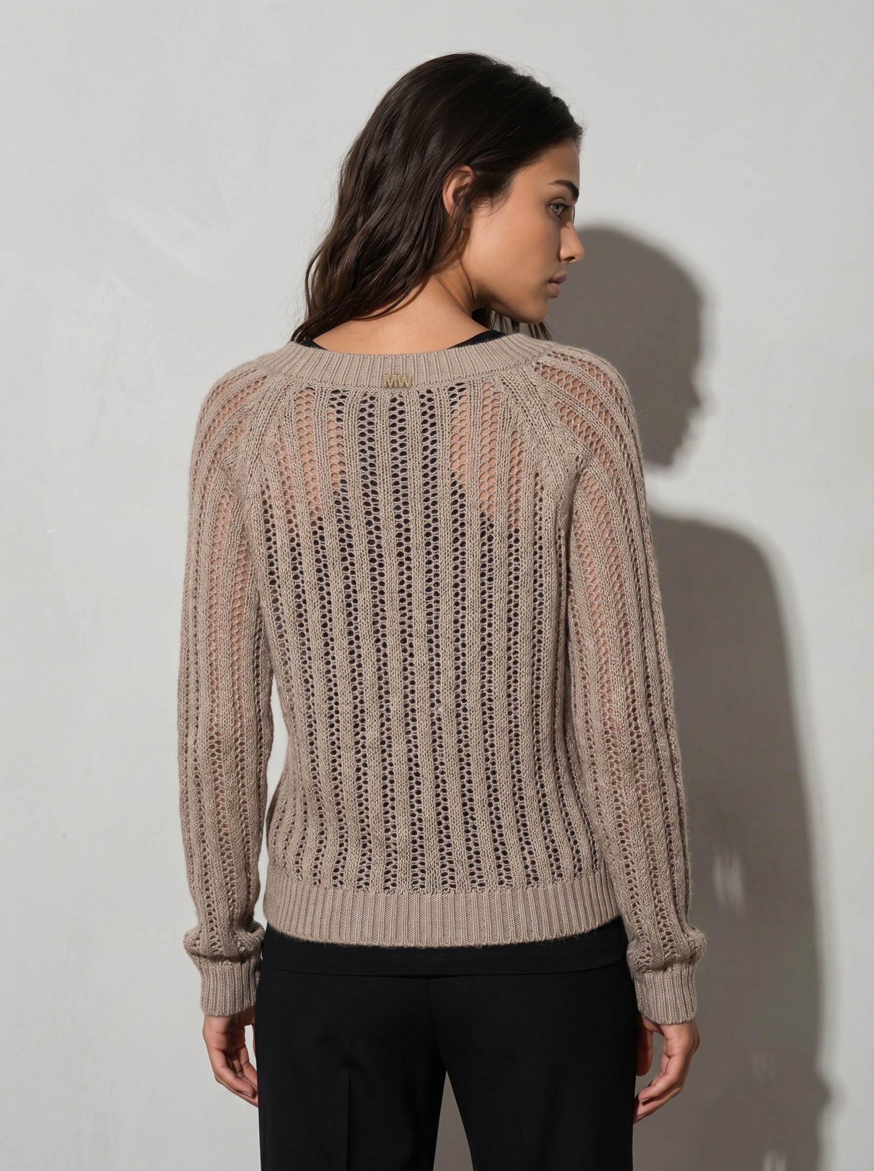 Markup Donna Maglieria Girocollo in filato traforato maglia