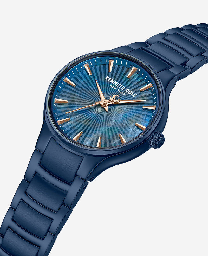 Kenneth Cole Reaction Watches Classic Matte Bracelet Watch orologio blu impermeabile