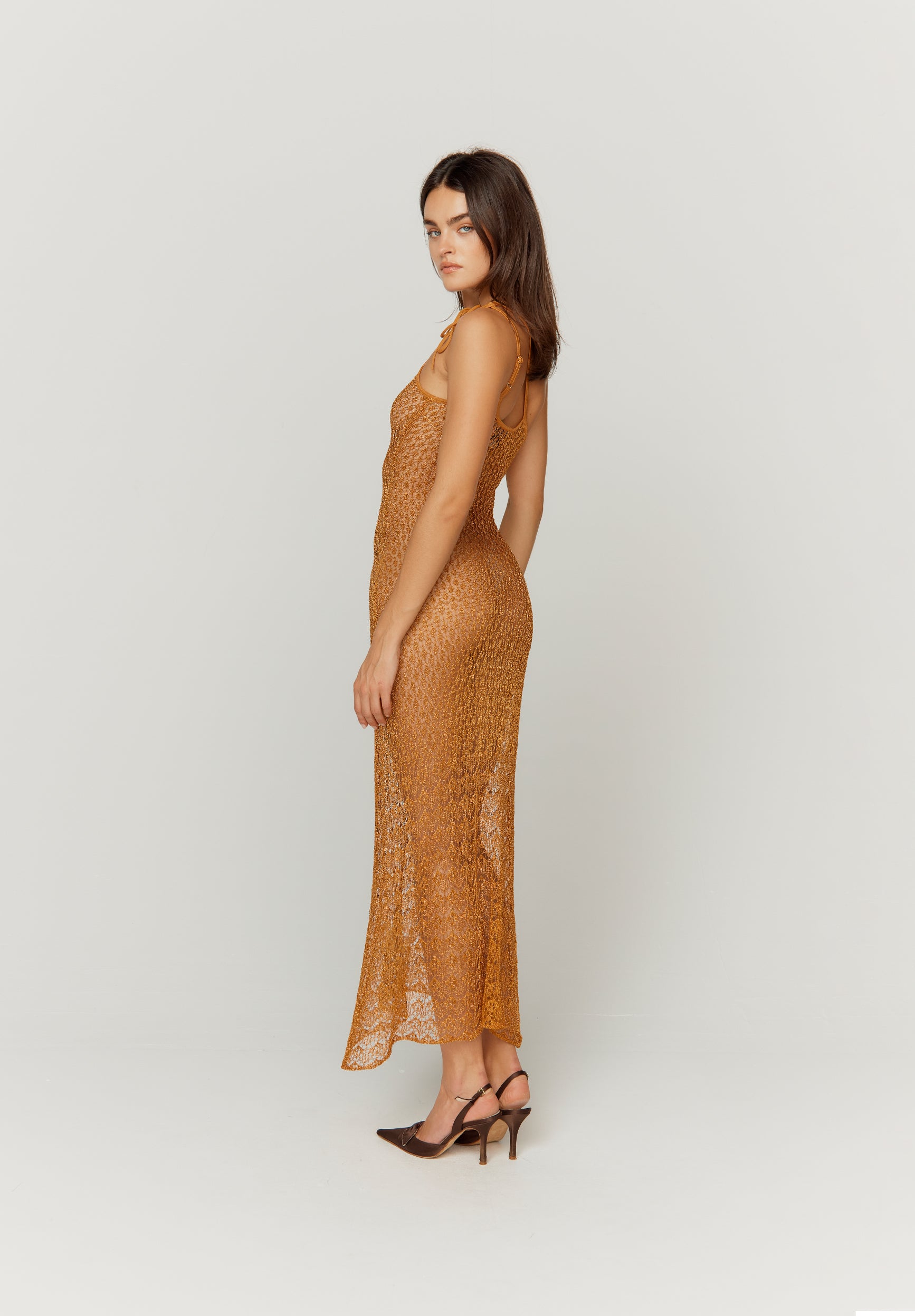House Of Sunny Women's Dresses ATHENA KNIT DRESS abito UK 6-18 metallizzato