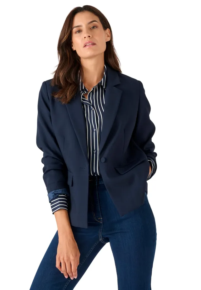 Damart Prêt-à-porter giacca Fluido donna blu vestibilità standard