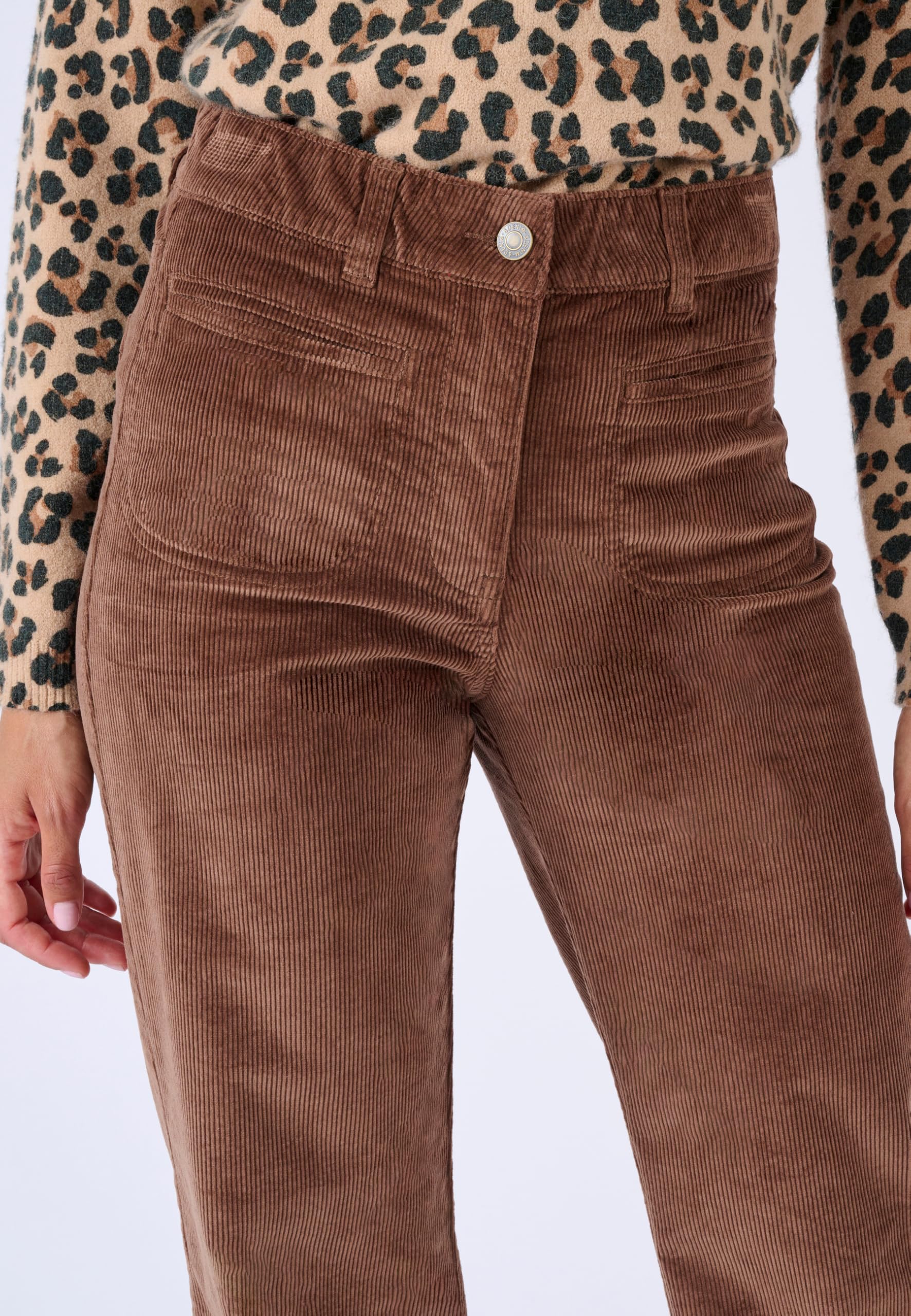 Damart Prêt-à-porter Pantaloni Velluto Large Donna 48-56 elasticizzati