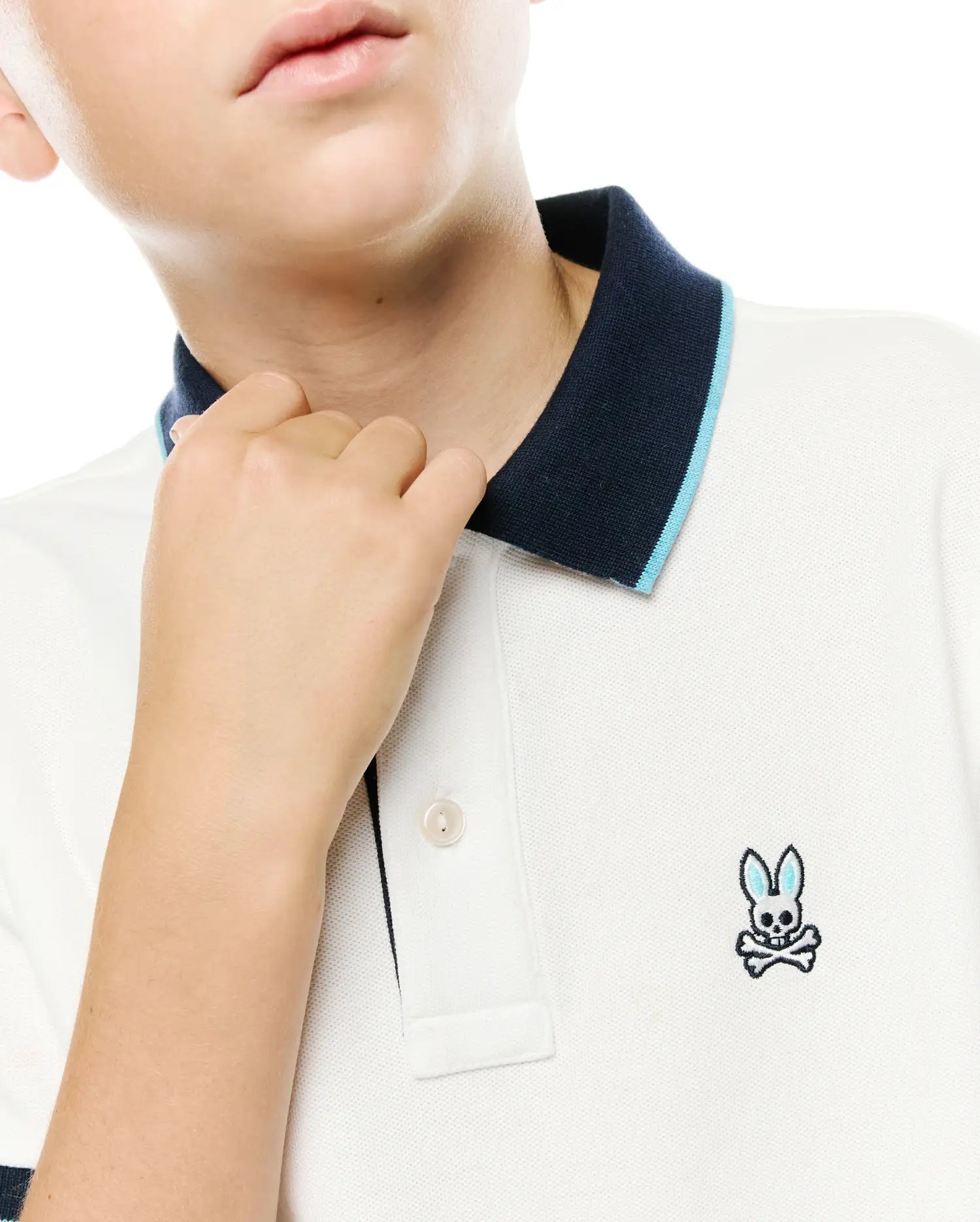 Psycho Bunny Kids Polo Shirts Kids' Klaus Pique Polo polo ecru 2T–XL