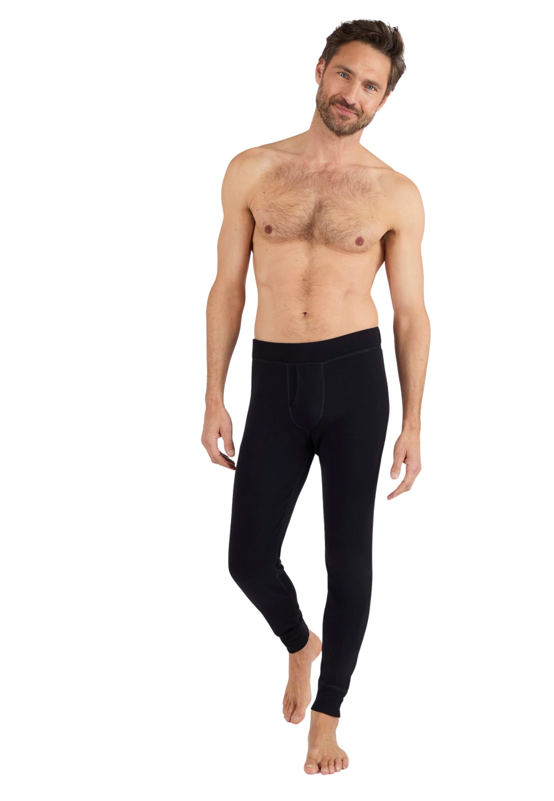 Damart Thermolactyl Sensitive Mutande lunghe aperte uomo S grigio melange termiche