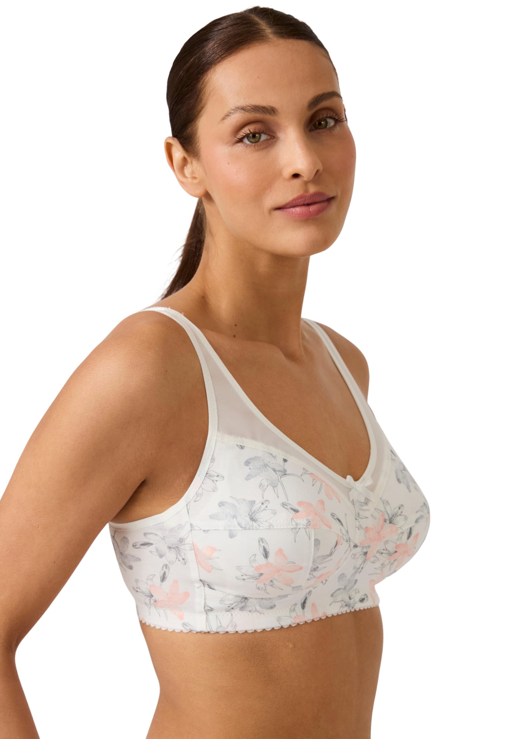 Damart Biancheria intima Reggiseno postoperatorio 3B Fiori Blu senza ferretto