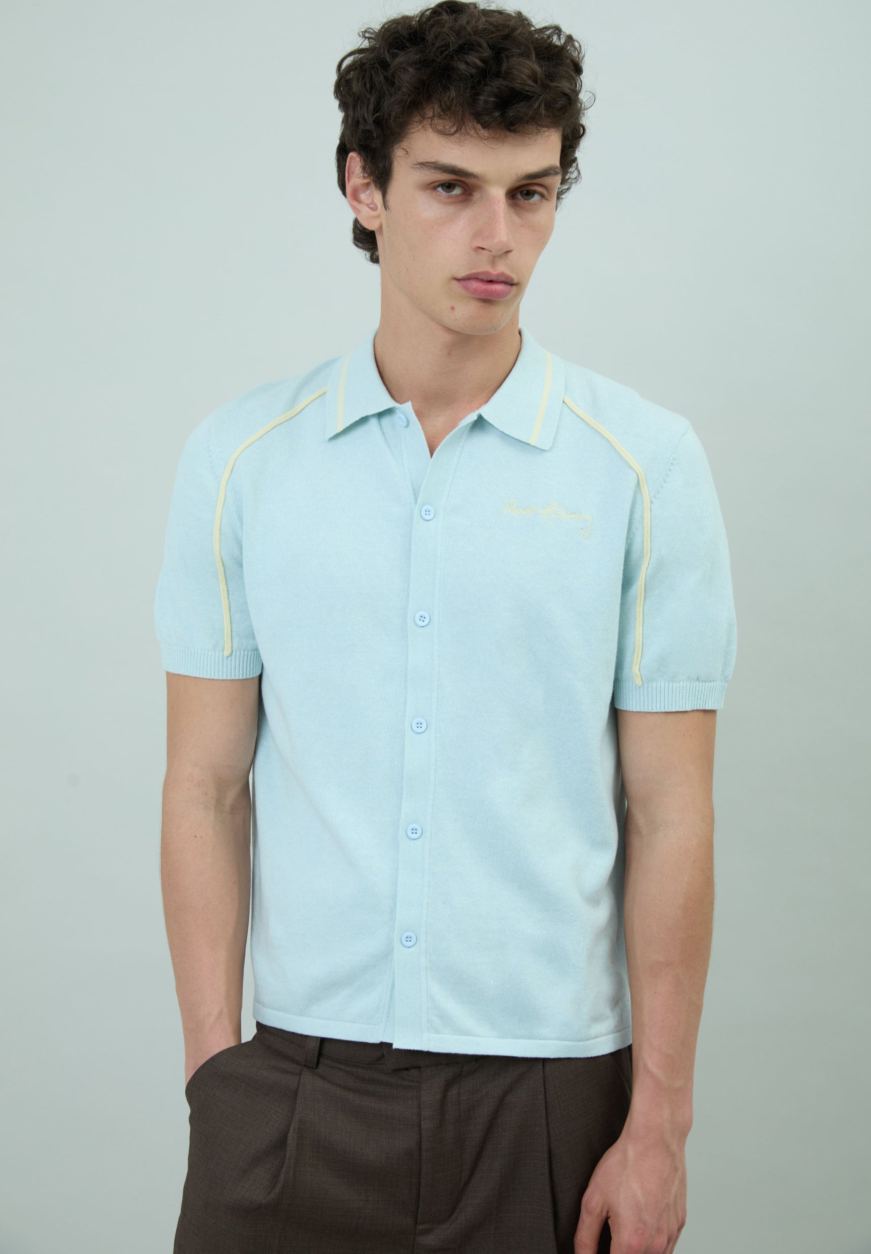 House Of Sunny Womens Tops BUTTON DOWN KNITTED POLO polo S-XL cotone