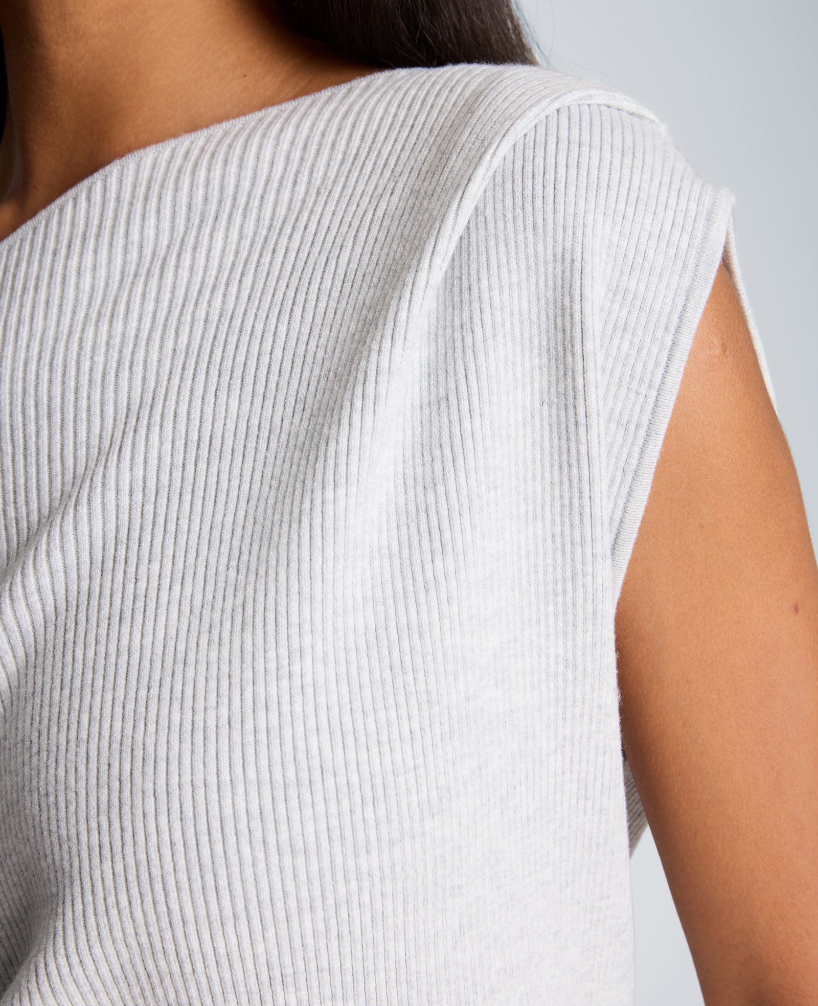 Kenneth Cole Reaction One Shoulder Dress Tank abito grigio