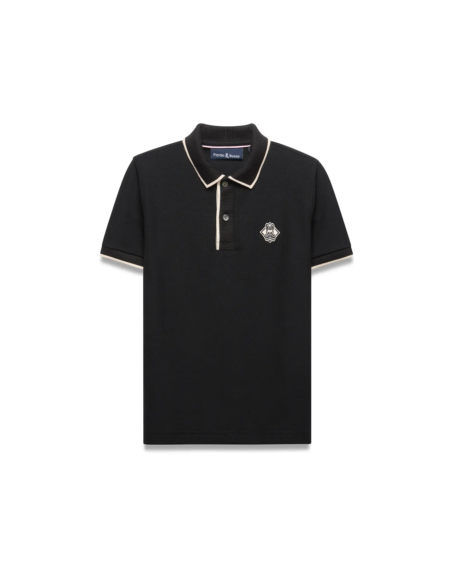 Psycho Bunny Kids Polo Shirts KIDS ROBIN PIQUÉ POLO KT0100157 polo nera in cotone