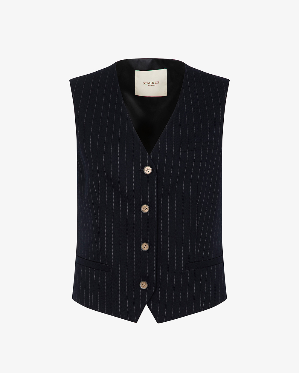 Markup Donna Giacche & Giubbotti Gilet in tessuto gessato gilet