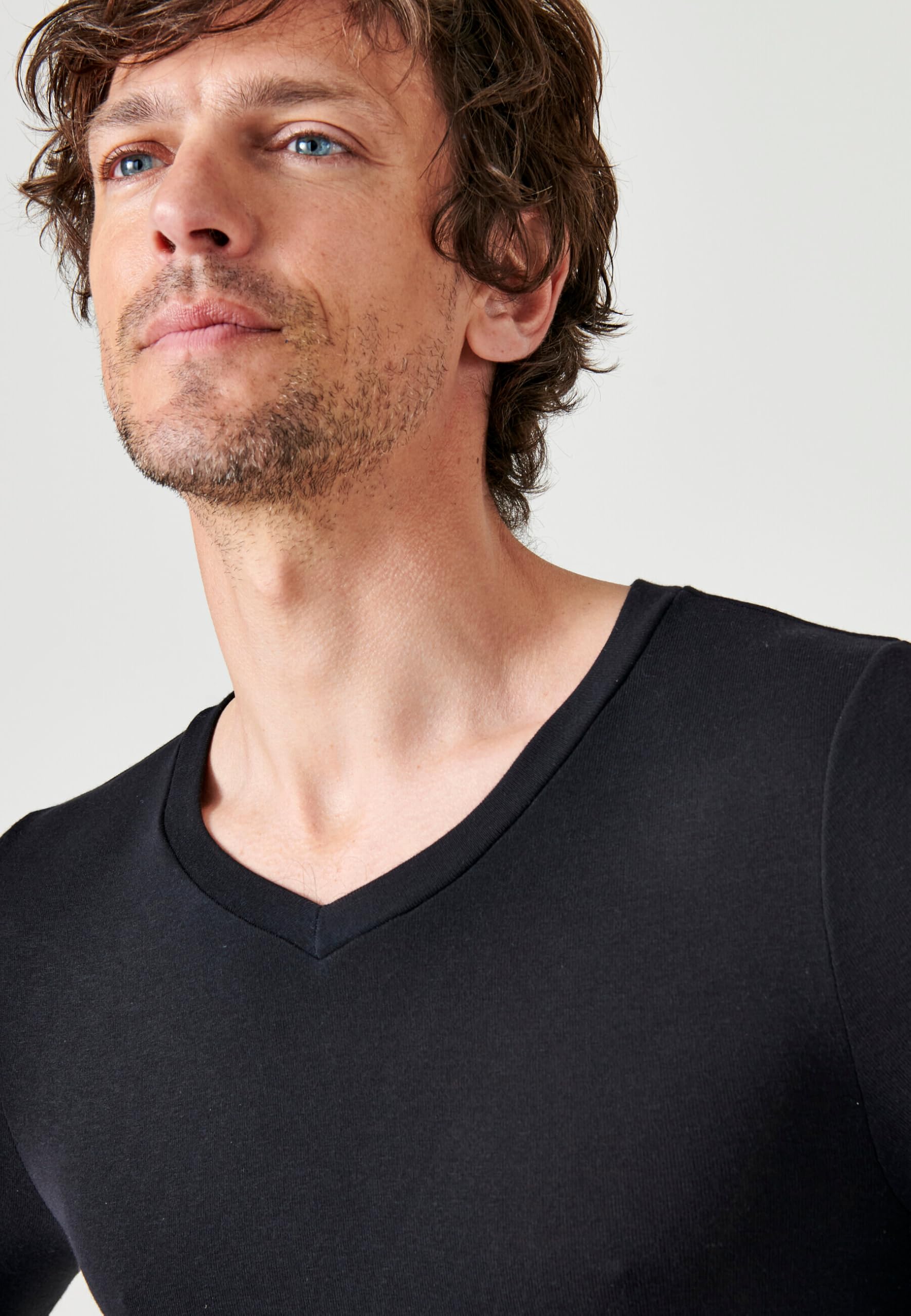 Damart Thermolactyl Sensitive maglia scollo a V nera S