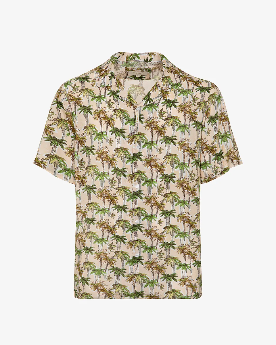 Markup Uomo Camicie Camicia in viscosa stampata collo riviera camicia