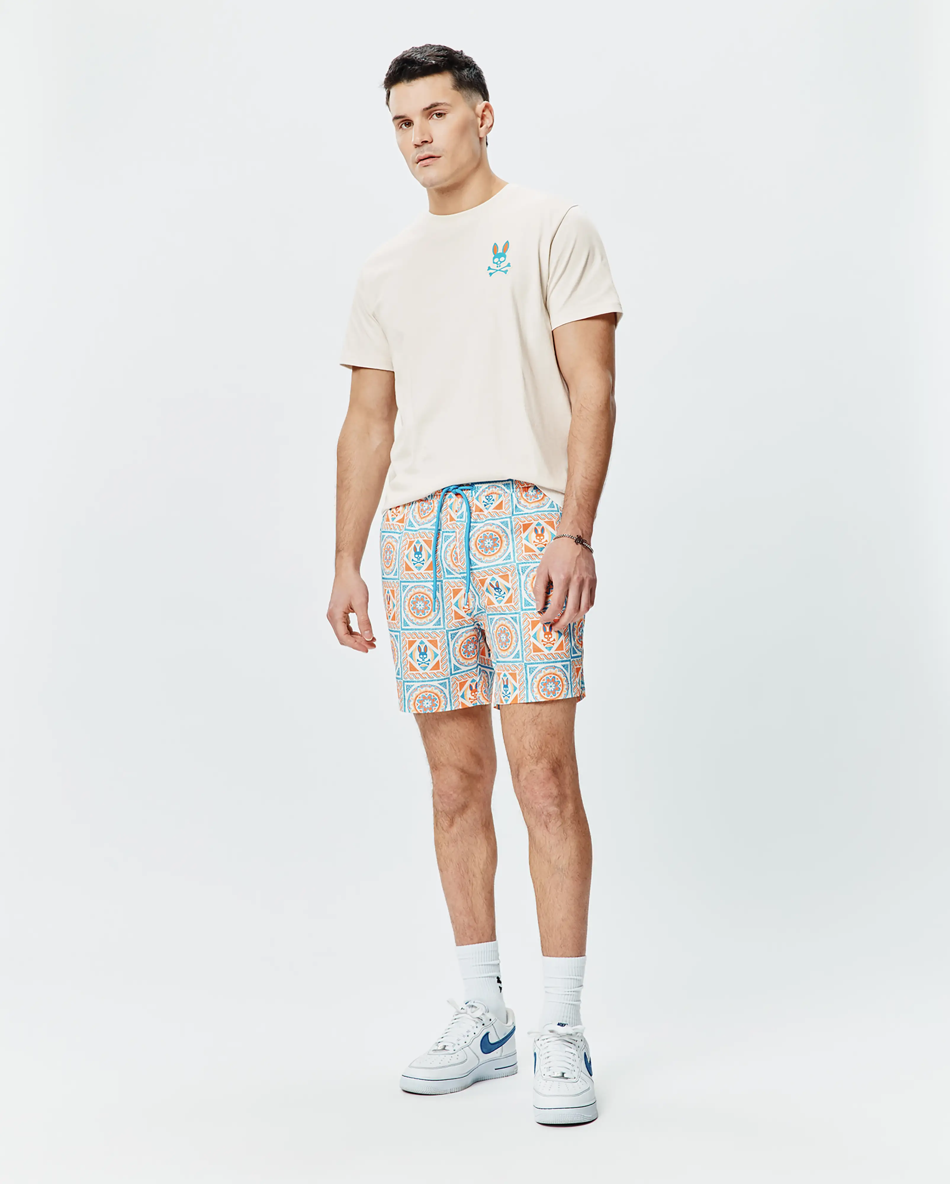 Psycho Bunny Men's Tees Frank Back Graphic Tee MT0200293 t-shirt 2/XXS bianca